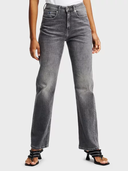 Прямі джинси Karl Lagerfeld Jeans бавовна/еластан сірий