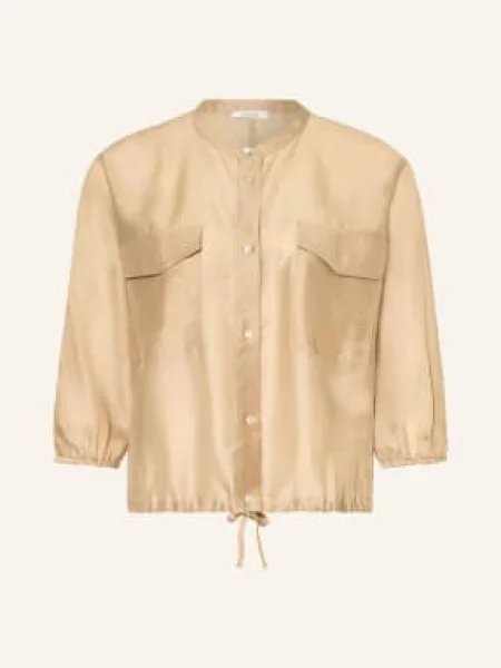 Opus Bluzka Funuk Z Rękawami beige beżowa