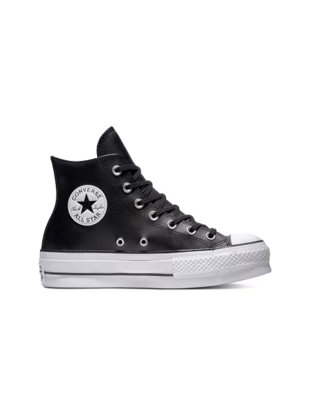 Converse Chuck Taylor All Star Platform Leather High-Top Kobiety Buty sportowe Converse Size: czarny