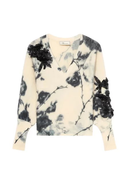 Pulover Blumarine cu paiete cu model floral
