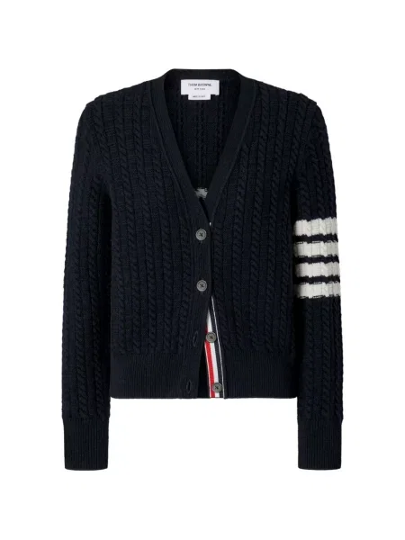 Cardigan Thom Browne de lână albastru
