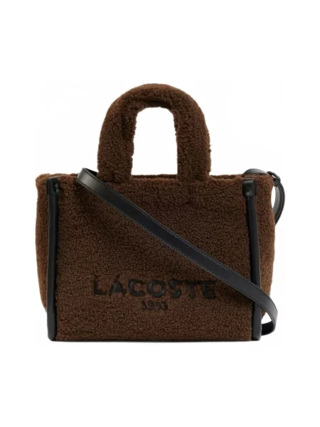 Shopper kabelka Lacoste hnedá