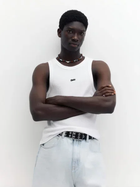 Pull&Bear Tričko STWD čierna biela