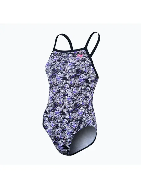 Costum de baie dintr-o singură piesă pentru femei Pacific Koa Strap Back negru/verde negru