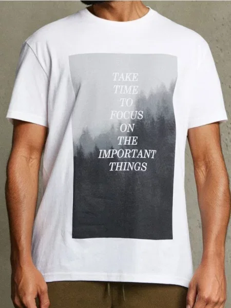 Sinsay Koszulka z krótkim rękawem biały