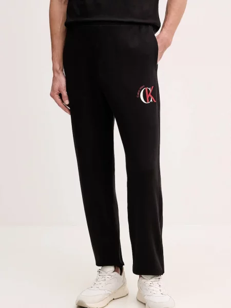 Bombažen spodnji del trenirke Calvin Klein Jeans črna