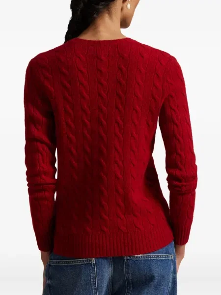 Căciulă Polo Ralph Lauren cu broderie cu dungi cowboy roșu