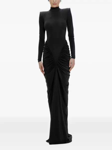 Rochie maxi V:pm Atelier cu volane negru