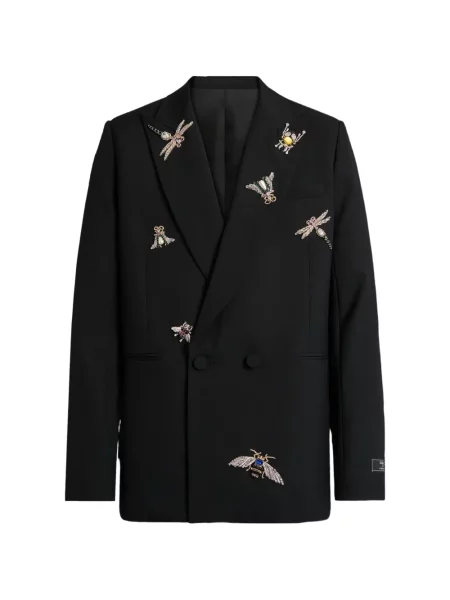 Geacă Balmain de lână negru