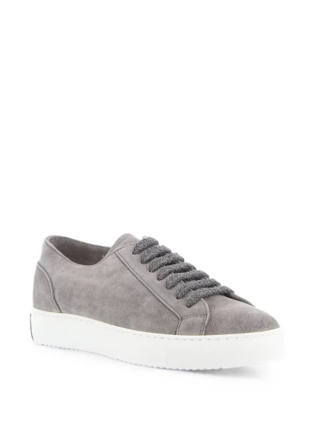 Fűzős szarvasbőr sneaker Doucal's szürke