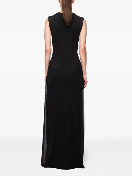 Rochie maxi Atu Body Couture plisată de costum negru