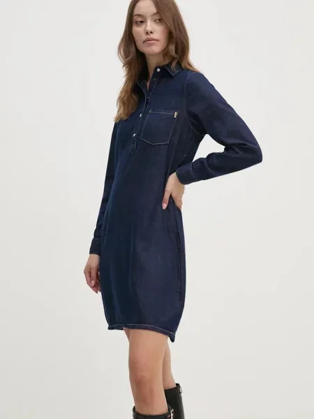 Джинсова сукня Pepe Jeans REGULAR PULL-OVER DRESS синій mini пряма