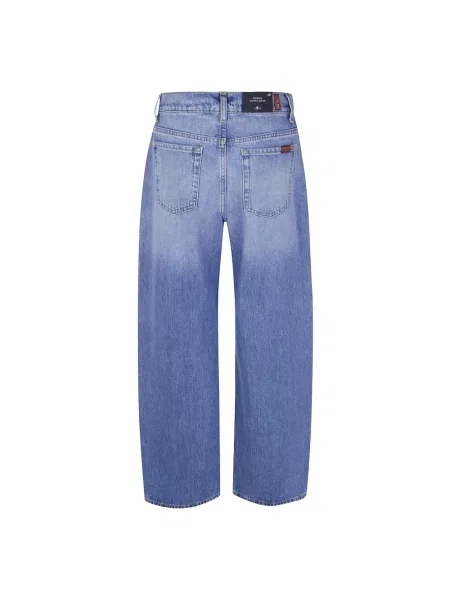 Szerokie jeansy 7 For All Mankind niebieskie