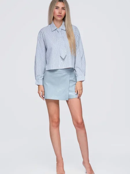 Scurt tricou Ombre alb