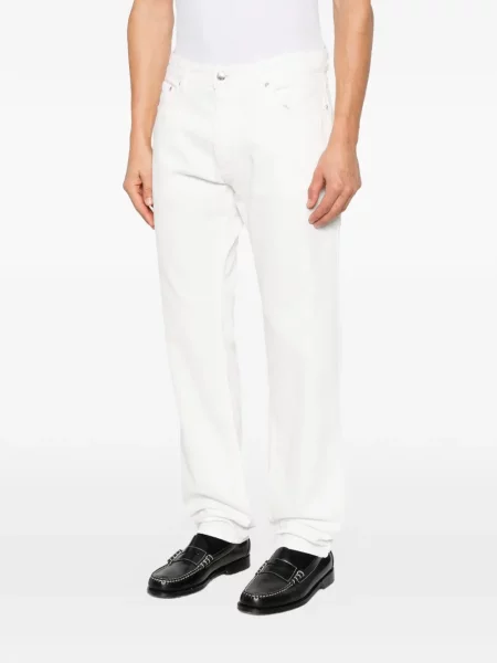 Cu centură pantaloni Icon Denim alb