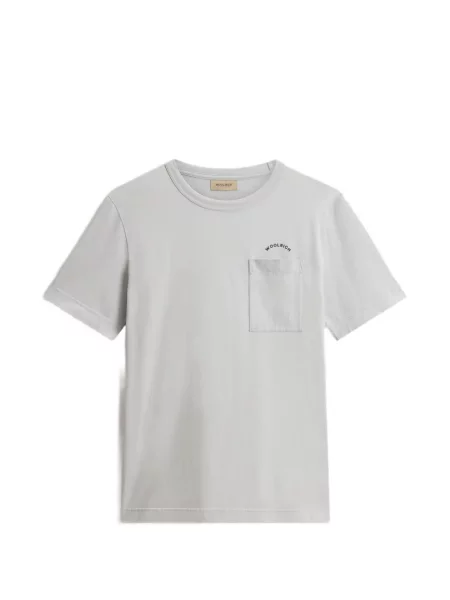 Grafic tricou Woolrich cu imagine gri