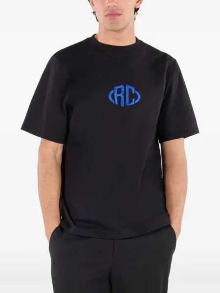 Tricou Roberto Cavalli cu broderie negru