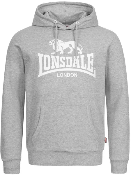 LONSDALE Mikina Fremington sivá biela