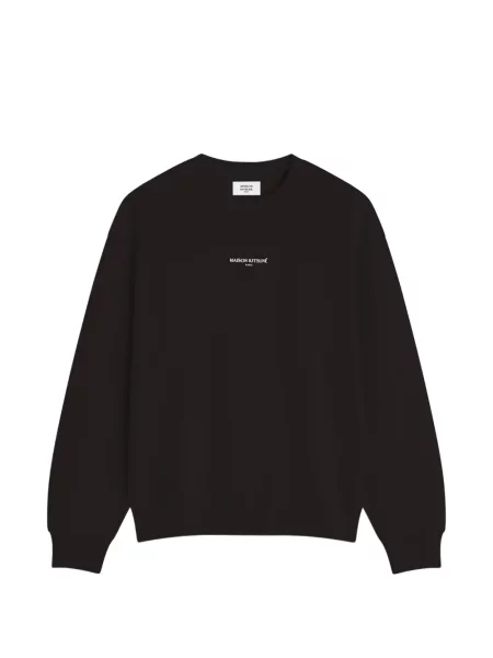 Hanorac Maison Kitsune cu imagine negru