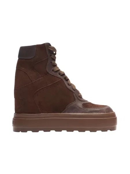 Sneakersy Casadei zamszowe brązowe