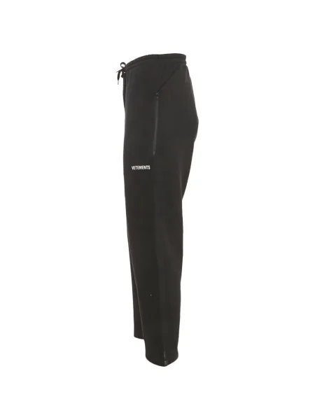 Pantaloni Vetements cu broderie negru