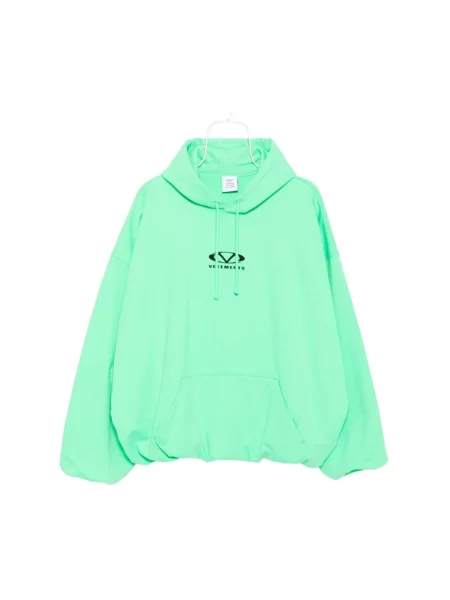 Bluza z kapturem Vetements z logo zielona