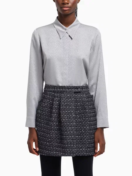 Рубашка Emporio Armani серебряная