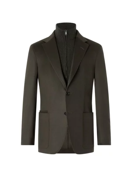 Geacă Zegna din cașmir verde
