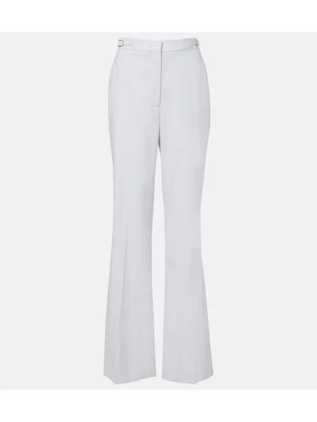 Pantaloni Gabriela Hearst de lână evazate albastru