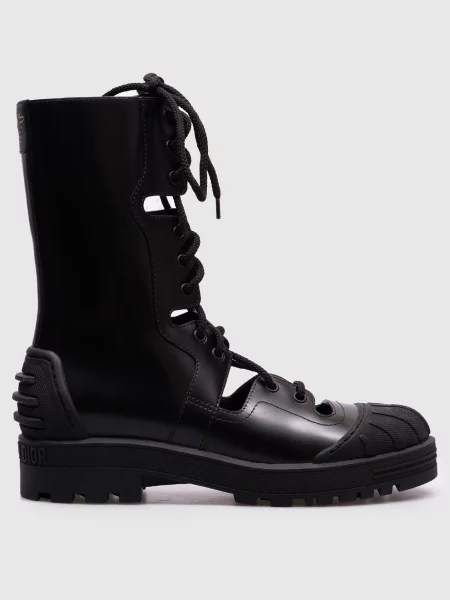 Кожаные ботинки Christian Dior черные