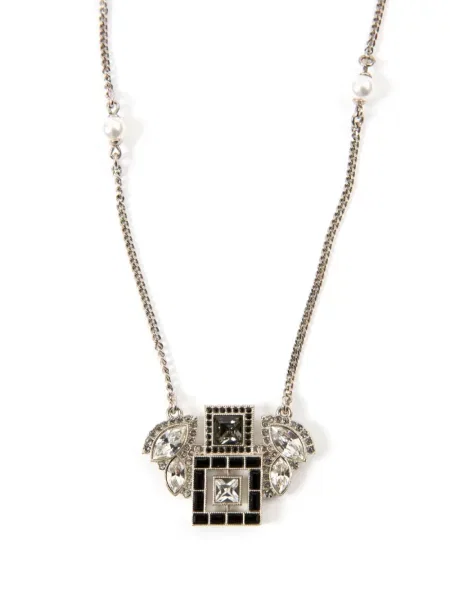 Křišťálový náhrdelník Chanel Pre-owned stříbrný