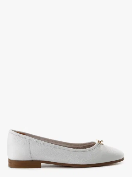 Кожаные балетки Leberdes белые