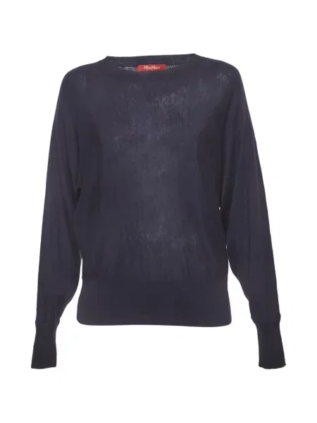 Pulover Max Mara cu decolteu rotund albastru