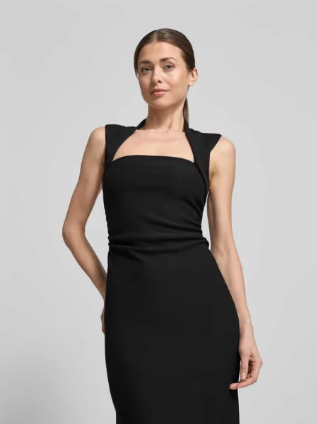 Sukienka midi z dekoltem w kwadrat model Rose Bodycon' Forever New czarna