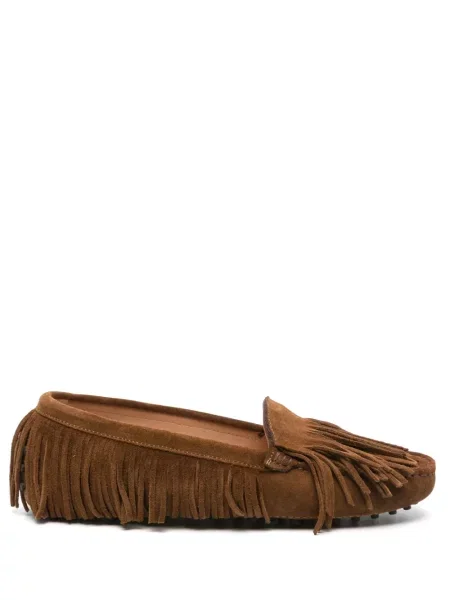 Pantofi loafer Scarosso din piele de căprioară maro
