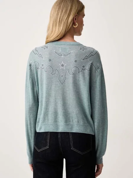 Zadig&Voltaire női kasmír pulóver SWAPY kék