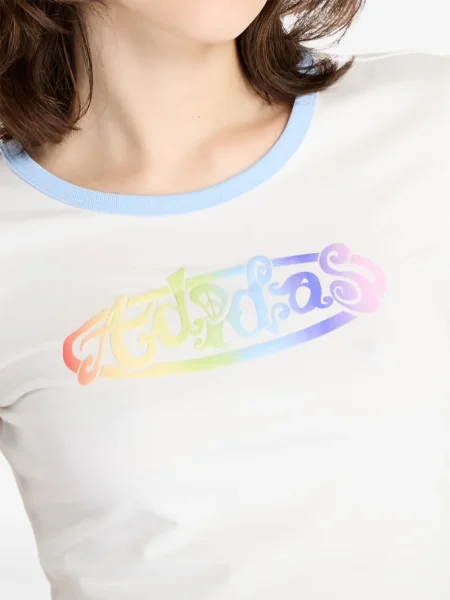 Бягане тениска Adidas с леопардов принт от джърси черно