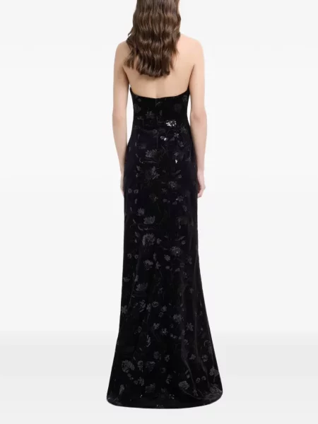 Rochie maxi Elie Saab cu gât halter negru