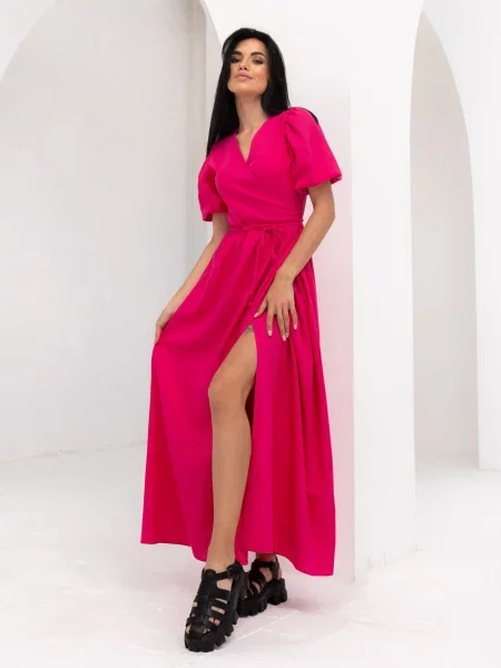 Льняное макси платье Jadone Fashion
