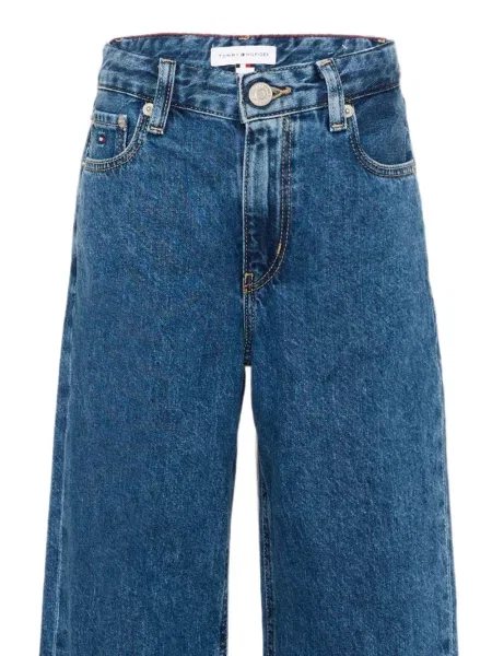 Gyerek széles szárú farmer Tommy Hilfiger kék