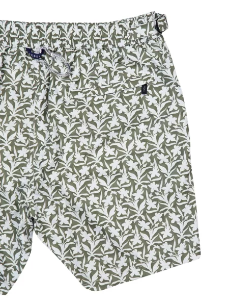 Slip de baie Fedeli cu model floral cu imagine verde