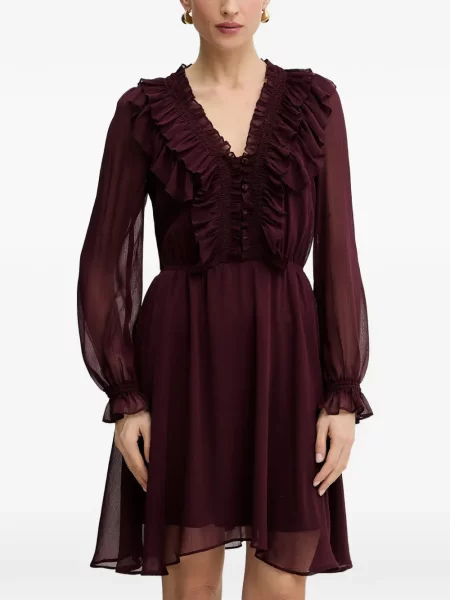 Lung rochie mini Morgan cu volane violet