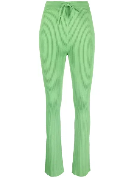 Pantaloni Nanushka tricotate verde