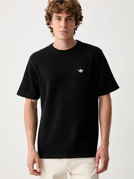 Adidas Originals tričko pánske Trefoil Essentials Waffle čierna