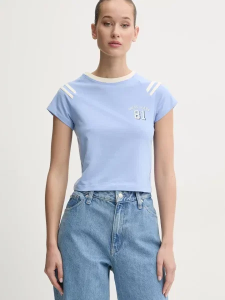 Guess Jeans Krótka Koszulka blau niebieska