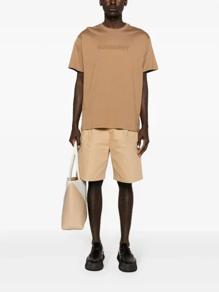 Raštuotas marškinėliai Burberry ruda
