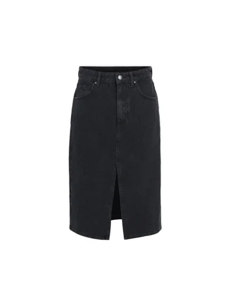 Fustă midi Object până la genunchi negru