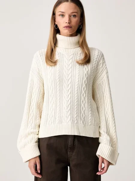 Guess pulover pentru femei cu amestec de lână X NORTH SAILS bej
