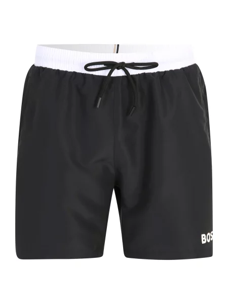 BOSS Orange Plavecké šortky Starfish / biela čierna