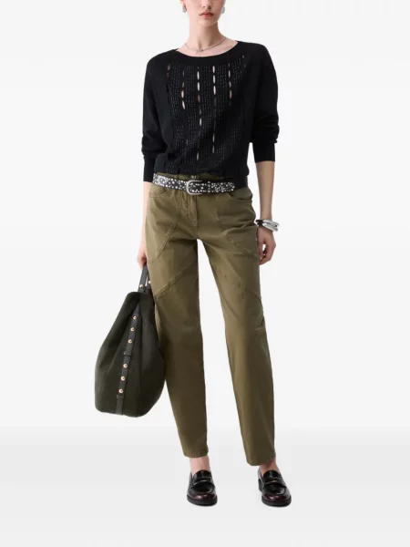 Pulover Liu Jo cu broderie negru